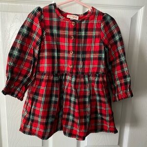 Girls red plaid dress